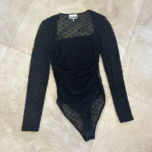 Ganni Eyelet Bodysuit